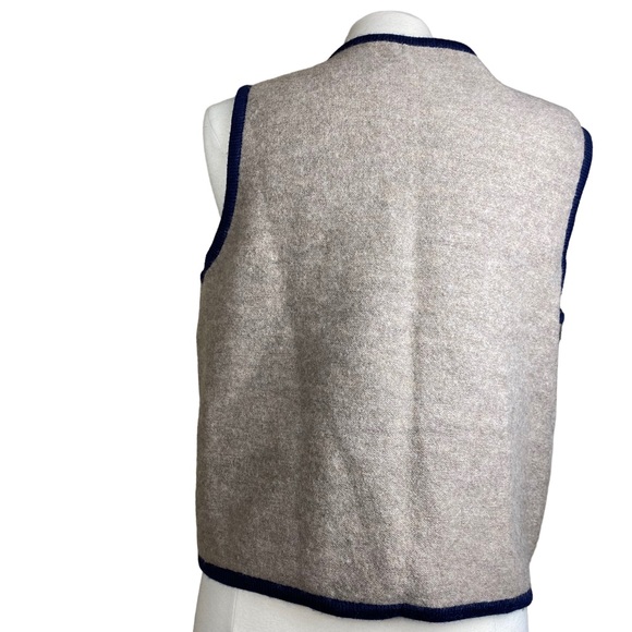 Woolrich Christmas Vest Wool Women’s Sz Medium Patchwork Country Primitive - Picture 4 of 8
